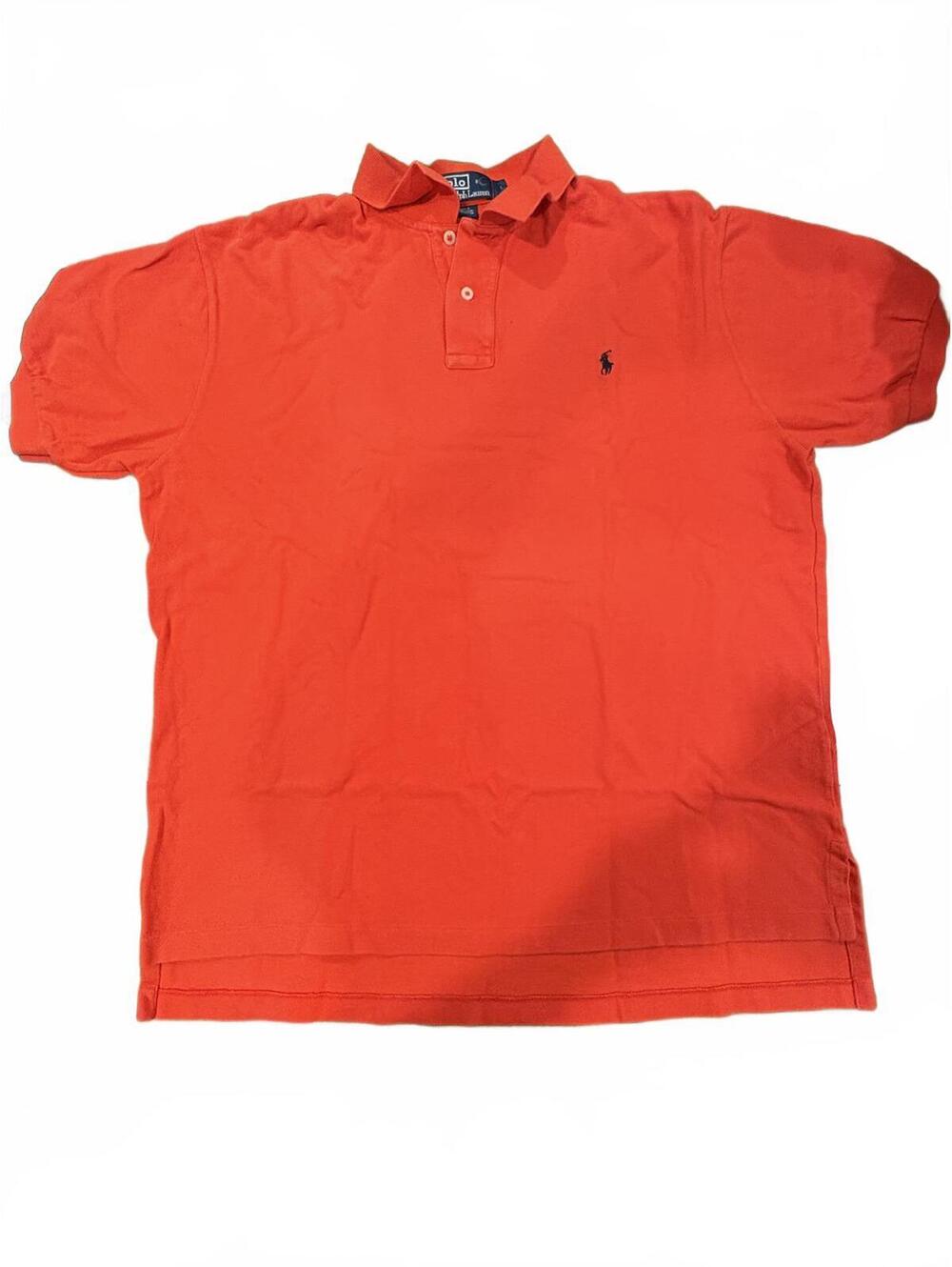 Polo by Ralph Lauren Classic Fit Orange Cotton Polo Shirt Size L-140